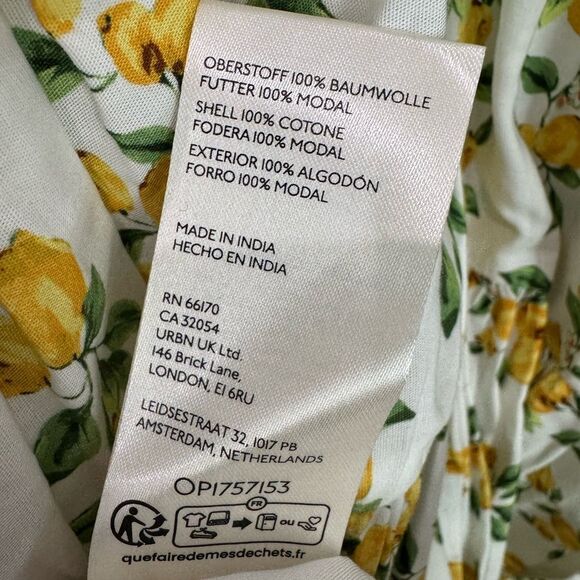 NEW ANTHROPOLOGIE  Helena Smocked Midi Dress - Yellow Floral - Picture 11 of 11